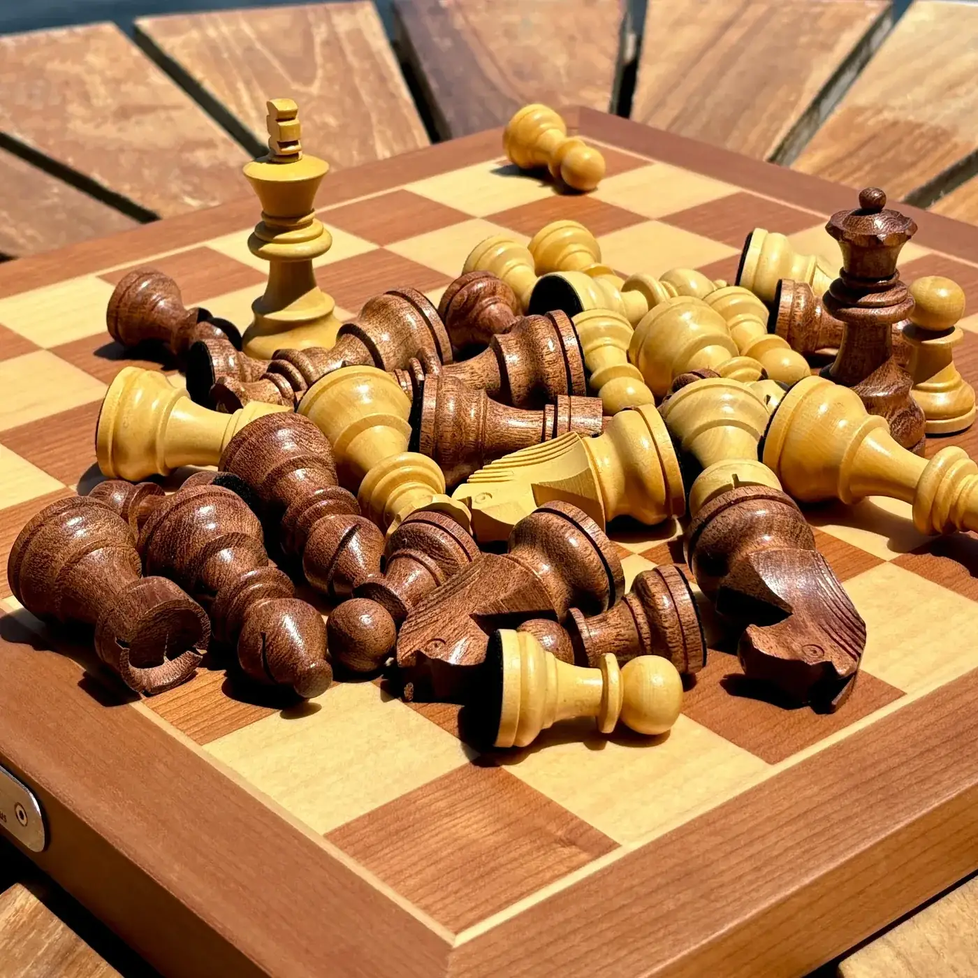 Деревянные фигуры Chessnut Air Plus крупным планом