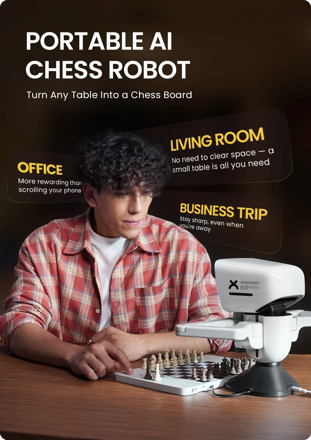 SenseRobot Chess Mini на обычном столе